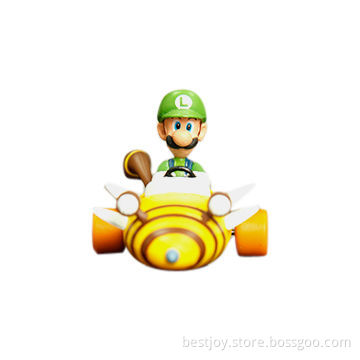 Mini plastic car with cartoon character, for promotional gifts or collections